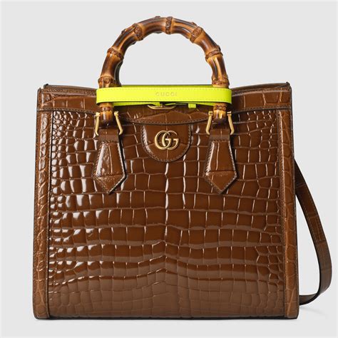 gucci crocodile tote bag|Gucci guccissima shoulder bag.